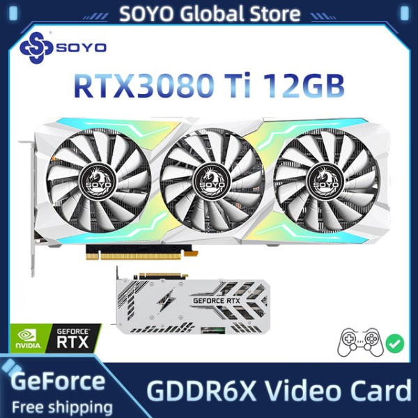 Новый SOYO RTX 2060 Super 3070 3060 3070Ti 3080 1660 NVIDIA 8G12G игровой графический процессор GDDR6, видеокарты с поддержкой настольного графического процессора