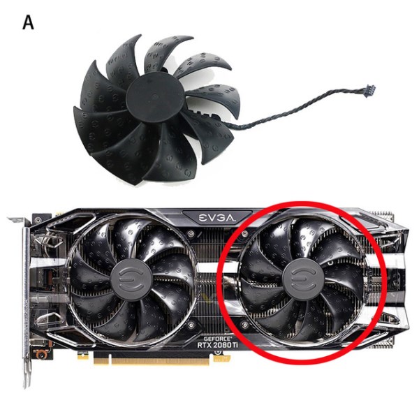 Новый 87mm PLD09220S12H 0.55A 4PIN RTX 2080TI XC GPU FAN For EVGA RTX 2080 2070 2060 SUPER Graphics card Cooling Fan Heat Sink