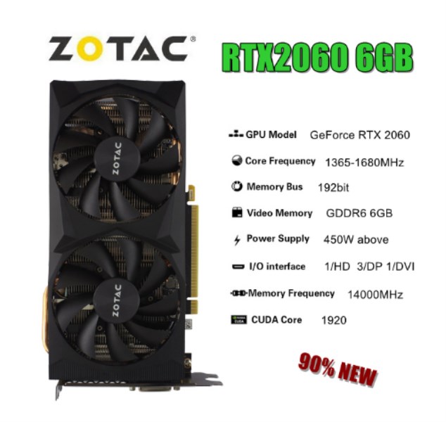 Новый ZOTAC RTX 2060 super 6 ГБ 8 ГБ 12 Гб RTX2060 GPU графическая карта