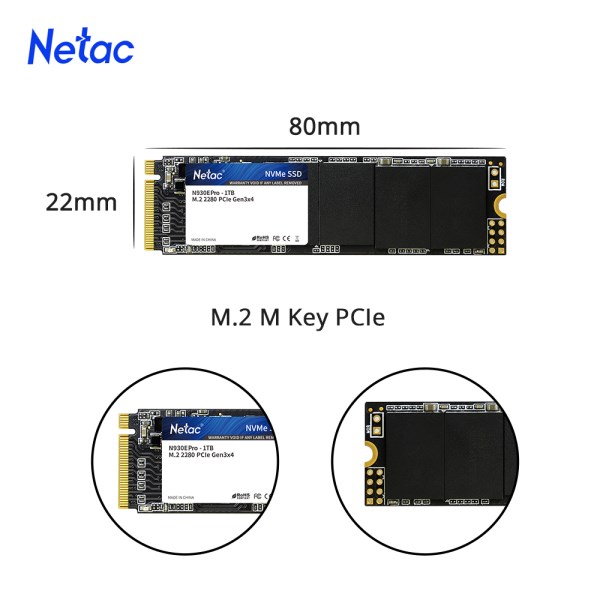Новый диск Netac M2 ssd 256 ГБ, NVME SSD 1 ТБ M.2 2280 PCIe SSD 128 ГБ, 512 ГБ, Внутренний твердотельный диск для ноутбука, ПК
