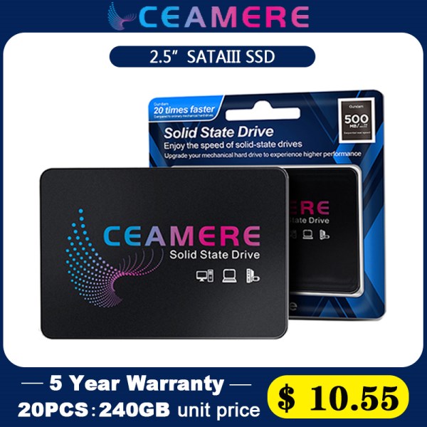 Новый диск CeaMere Sata Ssd 20 шт. 120 ГБ 2,5 ГБ 128 ГБ 240 ГБ 256 ГБ, жесткий диск 480гб 512гб, внутренний жесткий диск, бесплатный Пользовательский логотип