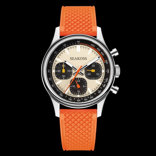 Новый механические часы SEAKOSS Seagull 1963 с хронографом 40 мм ST1903 силиконовые часы для пилотов Супер Светящиеся Наручные часы с сапфировым стеклом