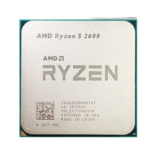Новый AMD Ryzen 5 2600 для ПК, центральный процессор для компьютера, 6 ядер, 12 нитей, мощность-65 Вт, частота-2600 ГГц, разъем AM4