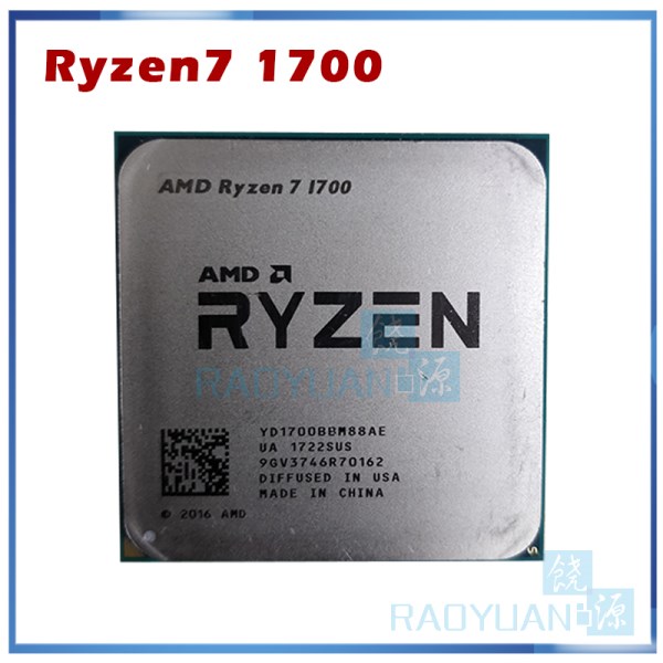 Новый AMD Ryzen 7 1700, 1700, 3,0 ГГц, Восьмиядерный, 16 потоков, C3 = 16M, 65 Вт, YD1700BBM88AE, разъем AM4