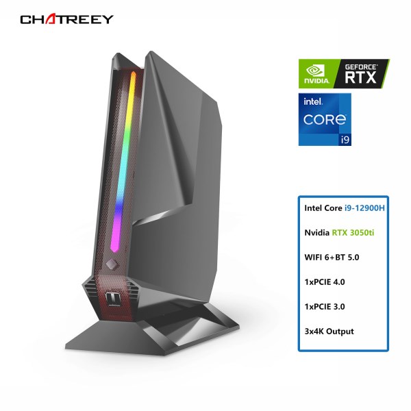 Новый Chatreey G2, Intel Core i9 12900H i7 12700H, игровой настольный компьютер Nvidia RTX3050, PCIE 4,0 Wifi 6 BT5.0 Windows 11