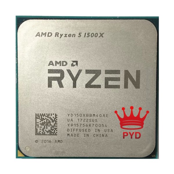 Новый в употреблении AMD Ryzen 5 1500X R5 1500X телефон 3,5 ГГц четырехъядерный Восьмиядерный процессор L3 = 16M 65 Вт YD150XBBM4GAE Socket AM4