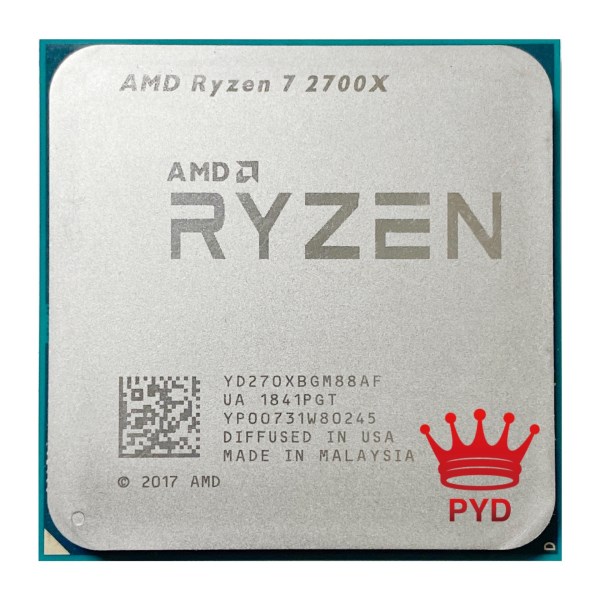 Новый AMD Ryzen 7 2700X R7 2700X YD270XBGM88AF, 8-ядерный 16-поточный процессор, 16 Мб, 3,7 Вт, разъем AM4, 105 ГГц