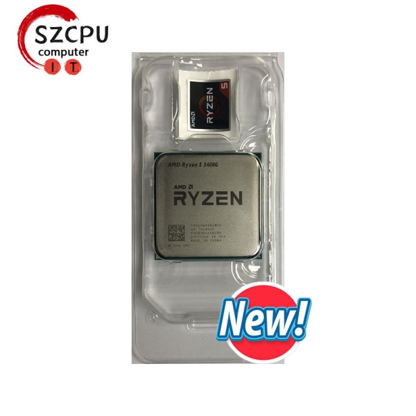 Новый Ryzen 5 3400G Новый R5 3400G 3,7 ГГц четырехъядерный восьмипоточный процессор 65 Вт L3 = 4M YD3400C5M4MFH разъем AM4 новый, но без вентилятора