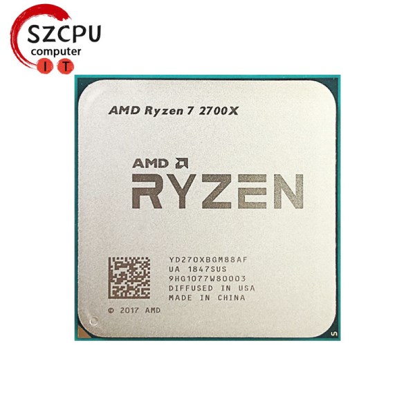 Новый AMD Ryzen 7 2700X R7 2700X YD270XBGM88AF, игровой процессор, 8 ядер, 16 Мб, 3,7 Вт, разъем AM4, 105 ГГц