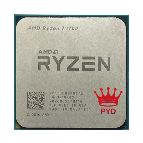 Новый в употреблении Процессор AMD Ryzen 7 1700 R7 1700 3,0 ГГц Восьмиядерный 16-поточный процессор YD1700BBM88AE разъем AM4