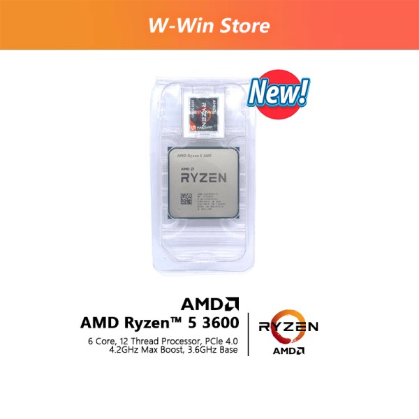 Новый процессор AMD Ryzen 5 3600 R5 3600 3,6 ГГц шестиядерный двенадцатипоточный процессор 7 нм 65 Вт L3 = 32M 100-000000031 разъем AM4 без вентилятора