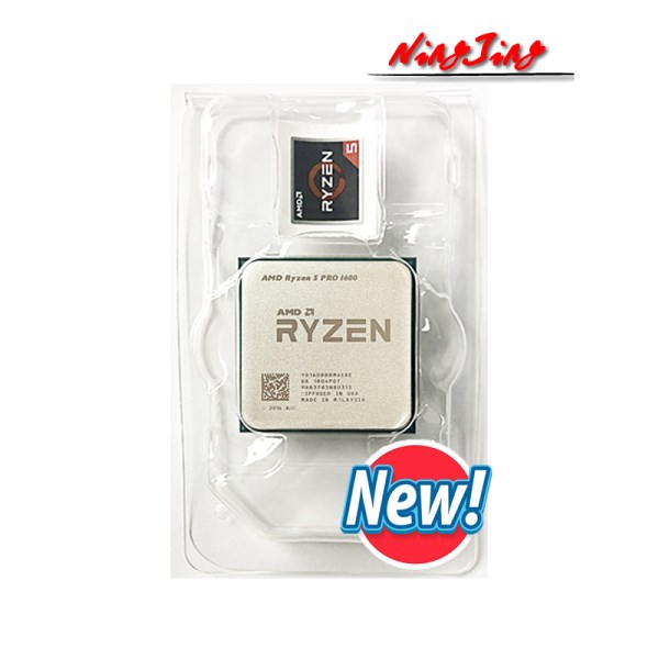 Новый Ryzen 5 PRO 1600 Новый R5 1600 3,2 ГГц шестиядерный процессор YD160BBBM6IAE разъем AM4