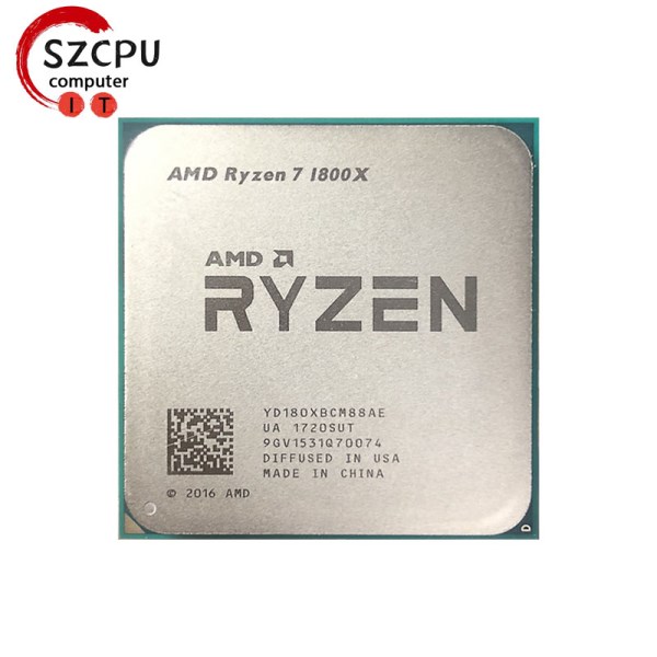 Новый AMD Ryzen 7 1800x R7 1800x3,6 ГГц, 8-ядерный 16-поточный ЦПУ, L3 = 16M 95 Вт, YD180XBCM88AE, разъем AM4