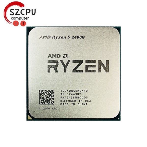Новый AMD Ryzen 5 YD2400C5M4MFB для ПК, центральный процессор для компьютера, 4 ядра, 8 нитей, 65 Вт, 2400 ГГц, 2400 ГГц, разъем AM4