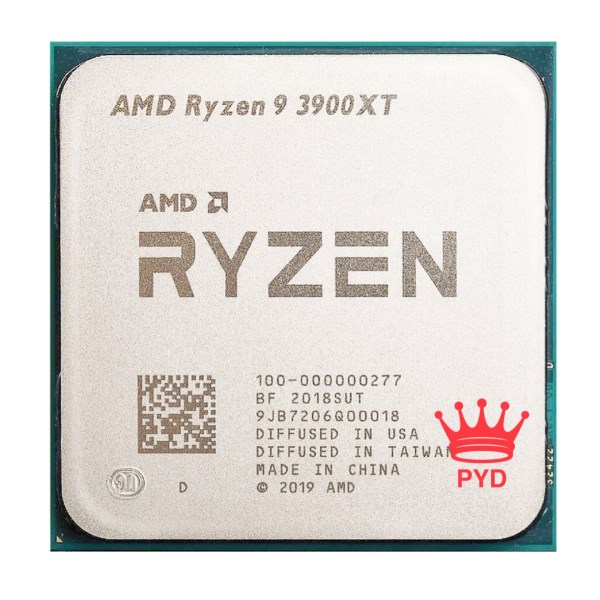 Новый AMD Ryzen 9 3900XT R9 3900XT, 3,8 ГГц, двенадцатиядерный, двадцать четыре потока, процессор 100-000000277, разъем AM4, бу
