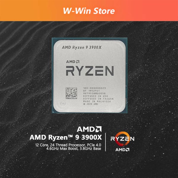 Новый AMD Ryzen 9 3900X R9 3900X 3,8 ГГц двенадцатиядерный 24-поточный процессор 7NM L3 = 64M 100-000000023 разъем AM4 без вентилятора
