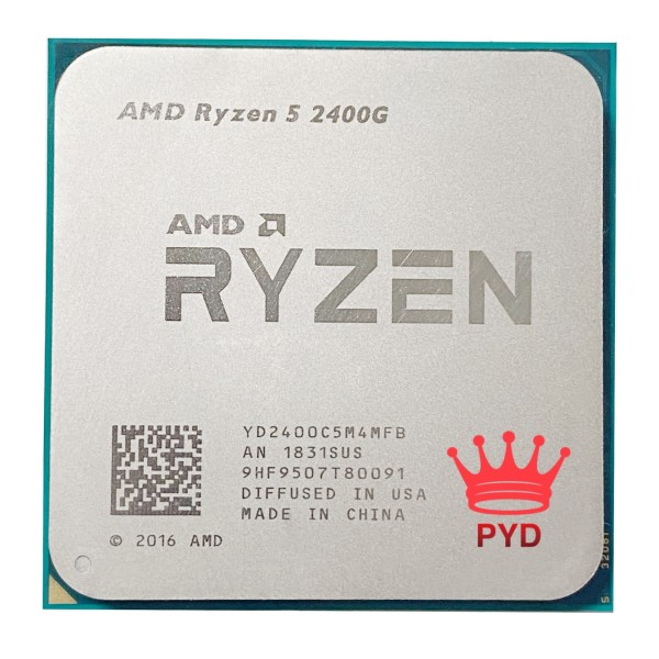 Новый Процессор AMD Ryzen 5 2400G R5 2400G 3,6 ГГц четырехъядерный четырехпоточный процессор 65 Вт YD2400C5M4MFB разъем AM4