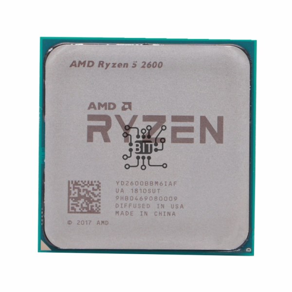 Новый AMD Ryzen 5 2600 для ПК, центральный процессор для компьютера, 6 ядер, 12 нитей, мощность-65 Вт, частота-2600 ГГц, разъем AM4, YD2600BBM6IAF