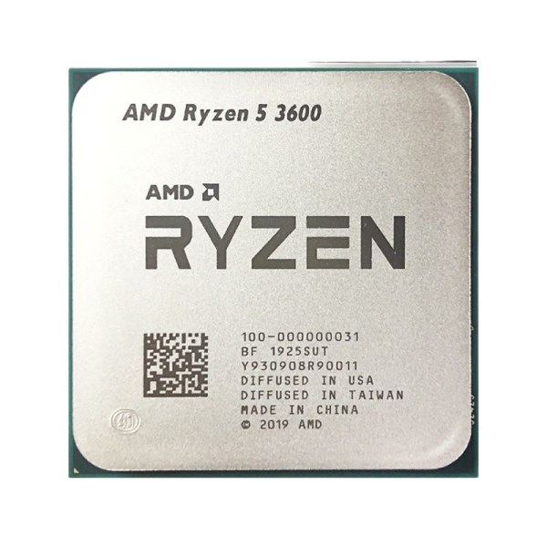 Новый AMD Ryzen 5 3600 для ПК, центральный процессор для компьютера, 6 ядер, 12 нитей, мощность-65 Вт, частота-3600 ГГц, L3 = 32M, разъем 3,6-100, разъем AM4, 000000031