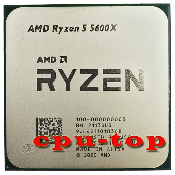 Новый AMD Ryzen 5 5600X для ПК, центральный процессор для компьютера, 6 ядер, 12 нитей, 65 Вт, L3 = 32M, разъем 3,7-100, AM4, без вентилятора