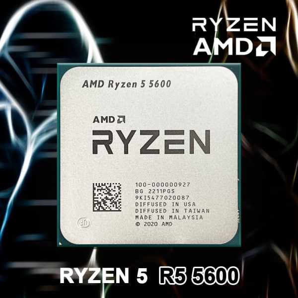 Новый процессор AMD Ryzen 5 5600 R5 5600 3,5 ГГц 6-ядерный 12-поточный процессор 7 нм L3 = 32M 100-000000927 поддержка настольного процессора игровой разъем AM4