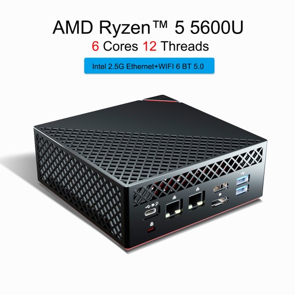 Новый AMD Ryzen 5 4500U 5600U Настольный игровой компьютер WIFI 6 BT 5,0 3X4K @ 60 ГГц 2,5G Ethernet ПК геймерский PD зарядное устройство