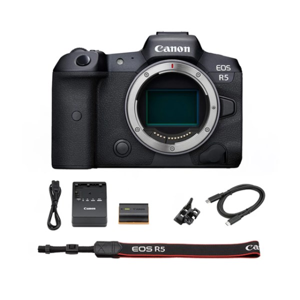 Новый беззеркальная камера Canon EOS R5, видео 8K, 45 мегапикселей, полнокадровый CMOS-датчик, процессор DIGIC X Image, (только корпус)