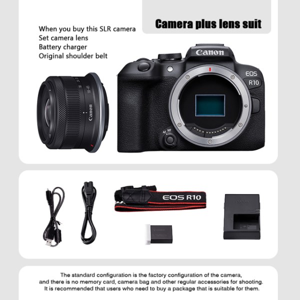 Новый Canon EOS R10 APS-C Flagship Professiona Digital Mirrorless Camera High-Speed Continuous Shooting 4K Video Shooting