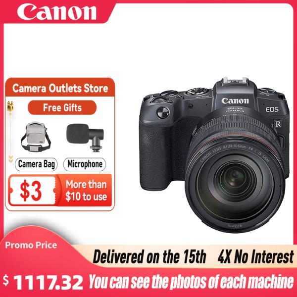 Новый Canon EOS RP R5 R DSLR SLR цифровая компактная камера профессиональная фотокамера с высоким пикселем со штативом 18-55 мм объектив (бу