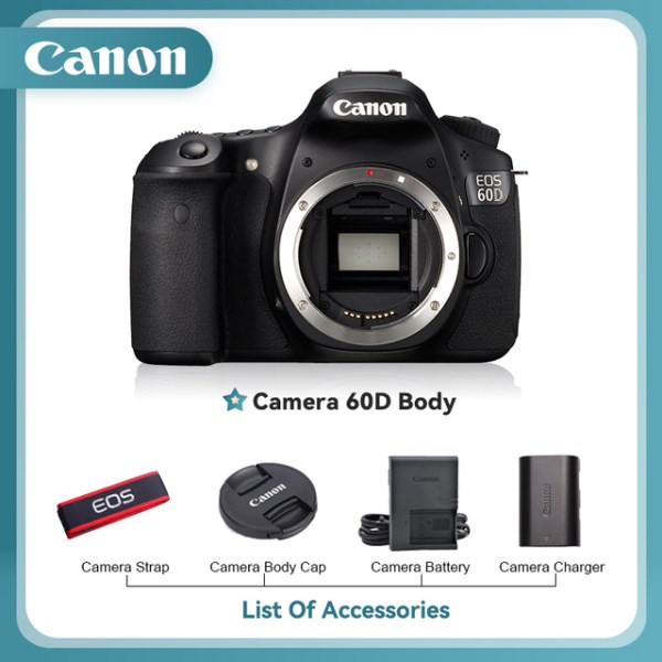 Новый Canon EOS 60D 70D 80D DSLR SLR цифровая компактная камера профессиональная фотокамера с высоким пикселем фотографика с фотографией с фотообъективом диаметром 18-55 мм (бу)