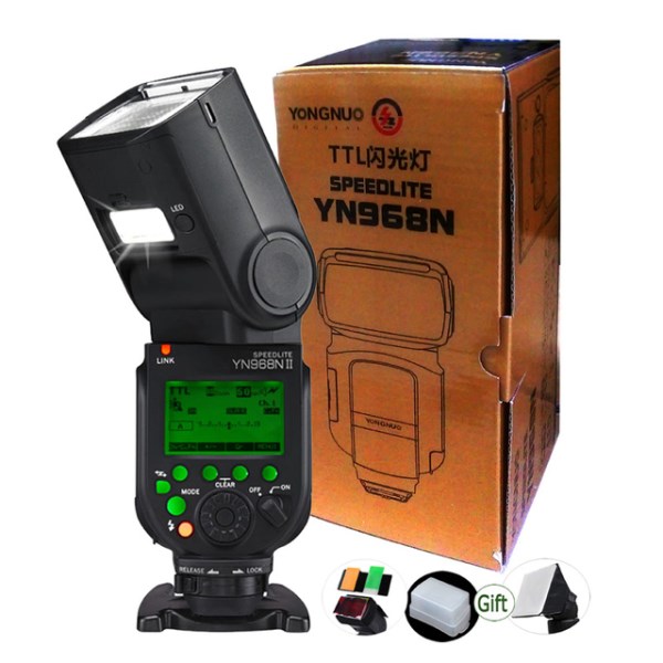 Новый YN968N II YN968EX-RT TLL HSS Speedlite со светодиодсветильник кой + триггерный передатчик 2,4G Беспроводная DSLR вспышка для камеры Canon Nikon