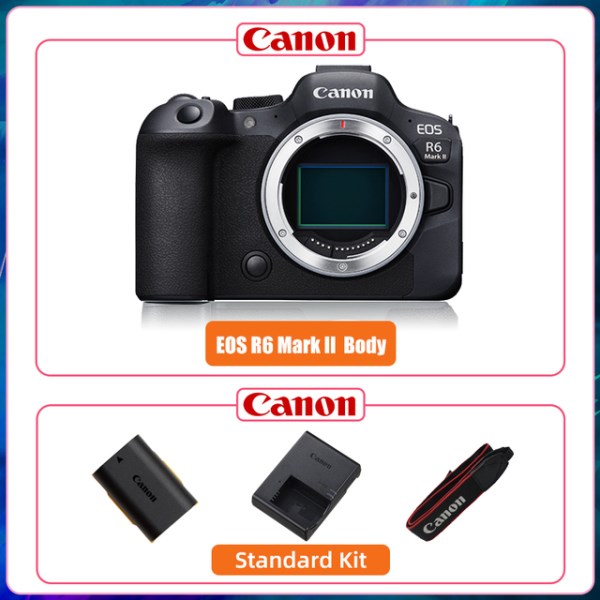 Новый беззеркальная камера Canon EOS R6 Mark II R6 с полнокадровым видеопроцессором 4K CMOS Senor DIGIC X, двойная фотокамера