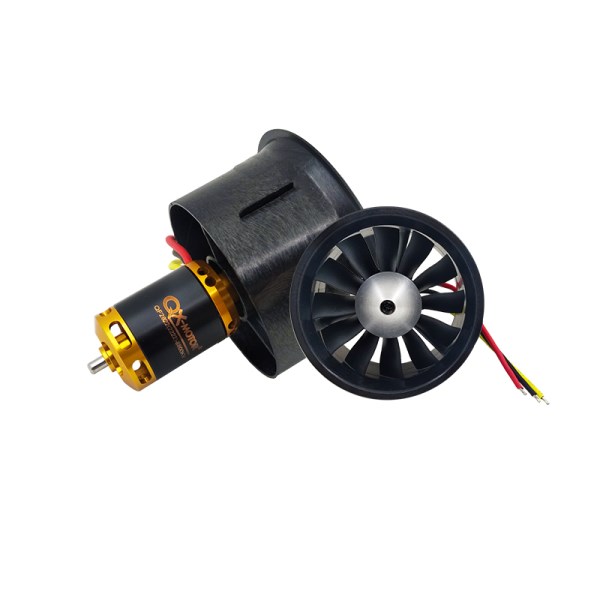 Новый DIY Drone 64mm EDF Set 3s 4s 6s Brushless Motor with 12 Blades Ducted Fan 60A 80A esc for RC Airplane Model Parts