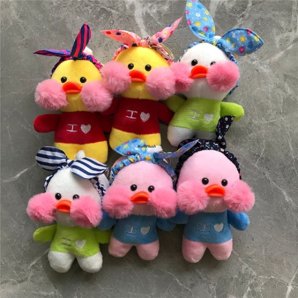 Новый Cute Duck 10CM , Mix Random Design Plush Toy Stuffed Soft Duck Doll Animal Key Chain , Small Gift For Kids Children