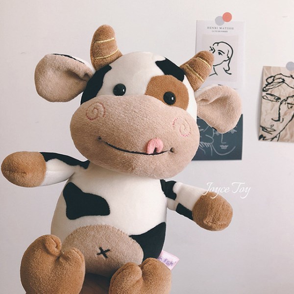 Новый плюшевая игрушка в виде молочной коровы, набивная кукла-животное, праздничный подарок, подарок на день рождения, украшение для дома, мягкие плюшевые игрушки-животные для мальчиков