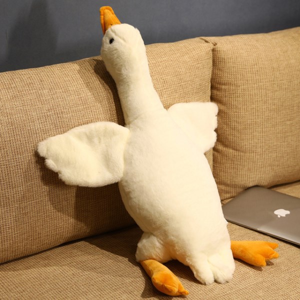 Новый Giant Duck Plush Toys Fluffy Sleep Pillow Cute Animal Stuffed Swan Goose Soft Dolls Floor Mat Kids Girls Birthday Gift toys