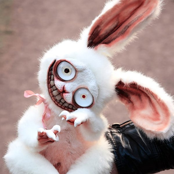 Новый Crazy Bunny Plush Toy Scary Bunny Doll Horror Game Stuffed Rabbit Toys Birthday Gifts For Children Kids Simulation Rabbits