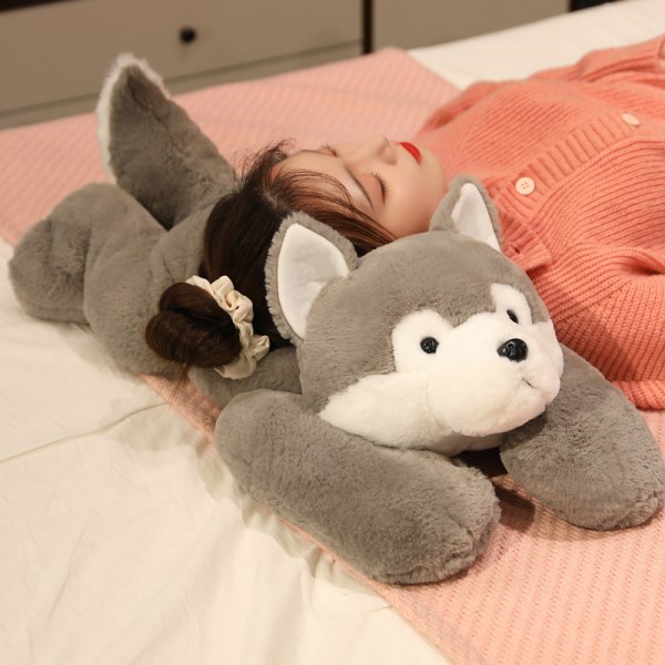 Новый плюшевая Хаски мультфильм Лежащая плюшевая набивная собака большая собака Шиба-ину кукла милое животное подарок на день рождения корги плюшевая подушка