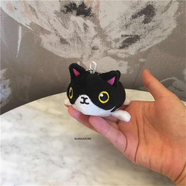 Новый , 7CM Small Plush Toy , New Little Black Cat Plush Key Chain , Suffed Animal Plush Doll