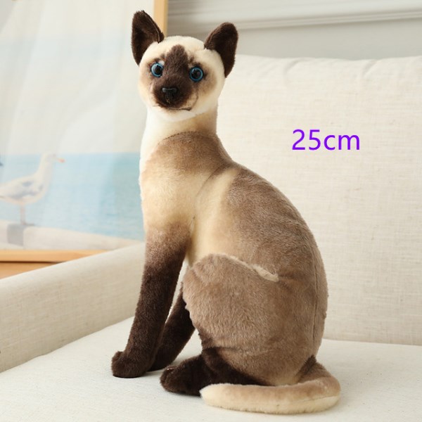Новый Реалистичная сиамская кошка, плюшевая игрушка, имитация американской милой кошки в виде короткой шерсти, домашний декор, подарок для девочек на день рождения