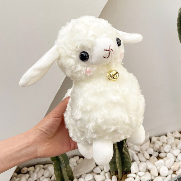 Новый 23cm Standing Animal Sheep Plush Stuffed Toy Animals Dolls Fashion Cartoon Plush Animal Toys Bells Sheep
