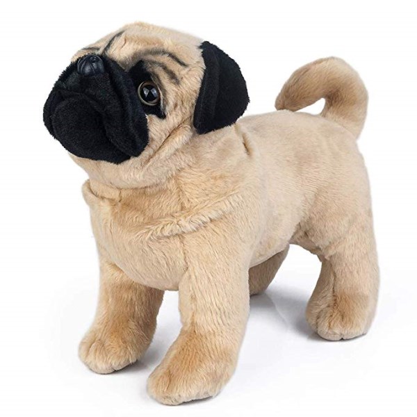 Новый Lifelike Standing Pug Dog Plush Toys Soft Dog Stuffed Animals Toy Birthday Christmas Gifts For Kids