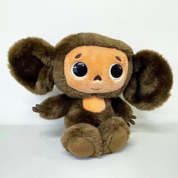 Новый плюшевая в виде обезьянки с большими ушами, милая русская Чебурашка с большими глазами, мягкая кукла-животное для девочек и мальчиков, подарок на день рождения, 20 см