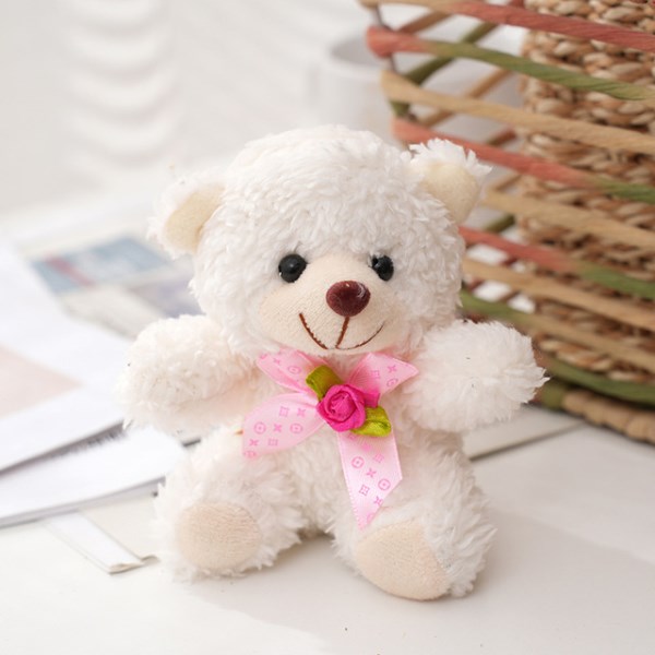 Новый 12cm Bear Soft Plush Stuffed Mini Toy Bear Pillow Kawaii Cloth Doll Valentine's Day Gift Girls Room Decoration Comfort
