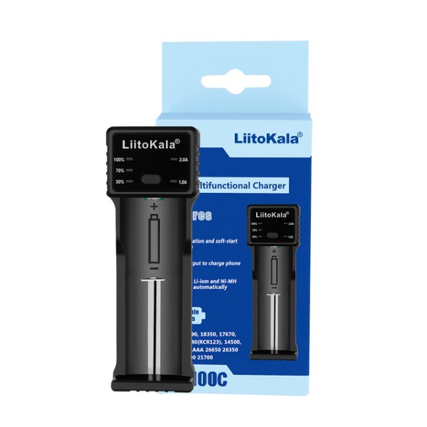 Новый устройство LiitoKala, 18650, 21700, 26650, 2 А, LED, быстрая зарядка