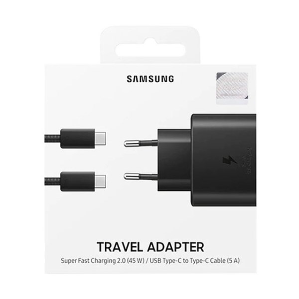 Новый сверхбыстрое зарядное устройство Samsung, 45 Вт, двойной кабель Type-C для Galaxy S22 Ultra Note 10 + 5G 20, сетевое зарядное устройство USB C для быстрой зарядки