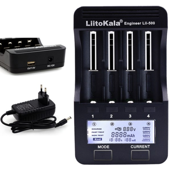 Новый устройство LiitoKala Lii-500, зарядка батарей 186500, AAAAA, NiMh, проведение испытаний на зарядразряд
