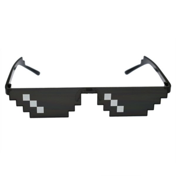 Новый очки Thug Life для мужчин и женщин, пиксельные мозаичные винтажные, UV400, подарок, игрушка, рыбалка, 1 шт., 8 бит