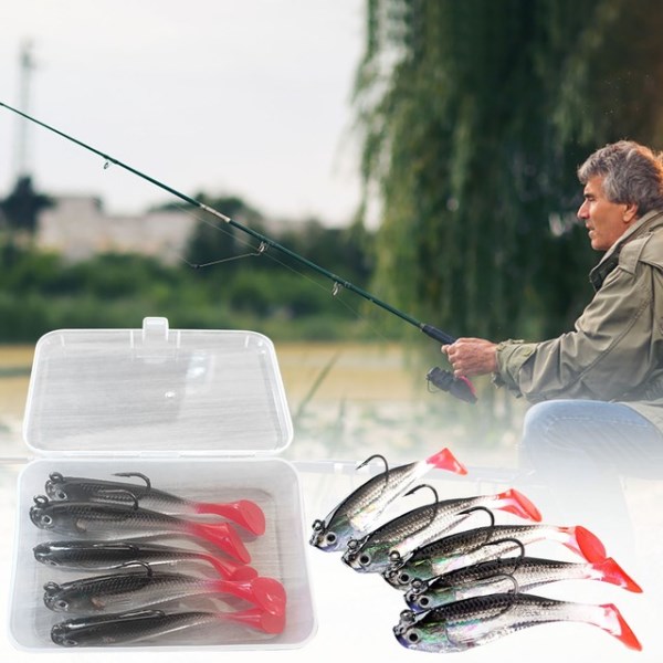Новый искусственных рыболовных 3d-инструментов, однорыболовные Крючки для рыбалки на открытом воздухе, мягкие органайзеры для 5 рыболовных снастей и хранилище