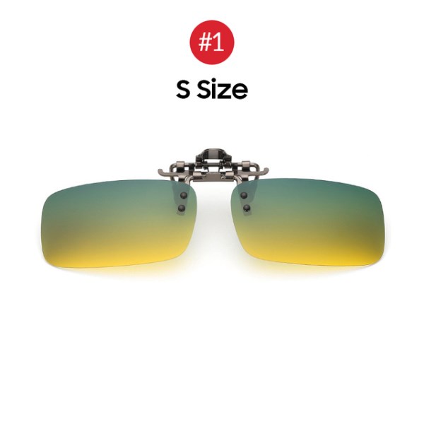 Новый солнцезащитные дневные и ночные с клипсой, поляризационные авиационные очки для вождения, размер d, S, M, L, с желтыми и зелеными линзами, UV400 для рыбалки